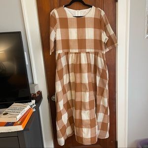 Maddie Buffalo Plaid MOM dress in Peru